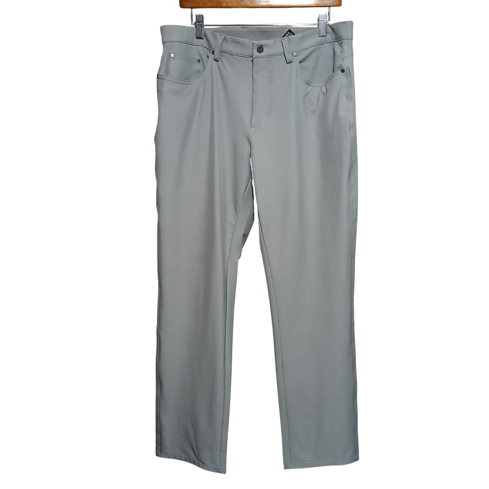 Greg Norman Shark Mens Gray Golf Pants Performance Stretch 34x30 RN128492